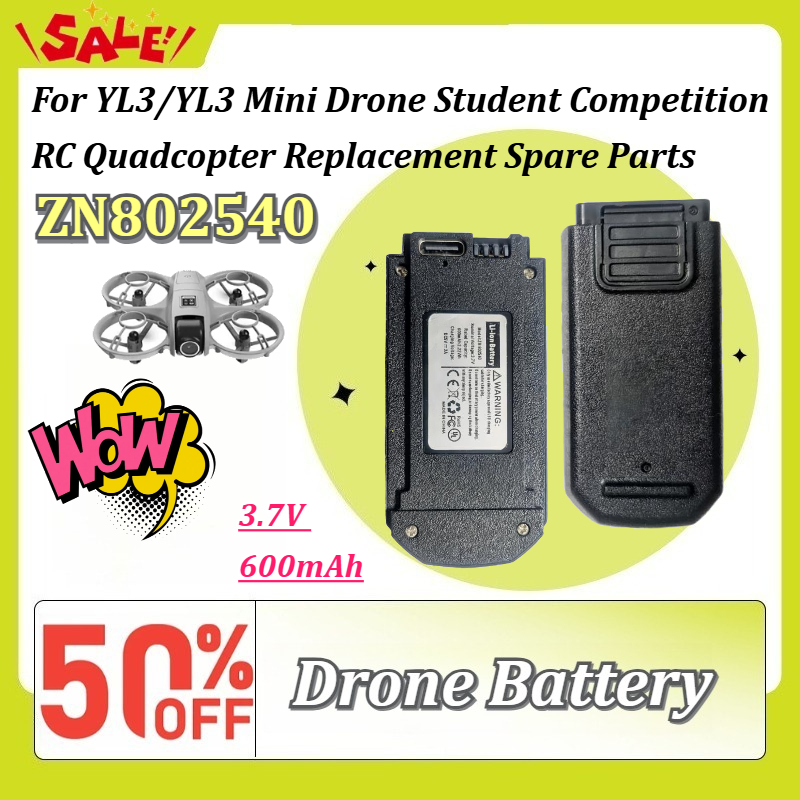 Drone Rc Yl3 - ZN802540 3.7V 600mAh Baterai Liion Isi