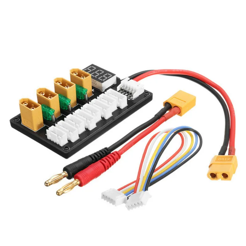 Lipo Parallel Charging Board - Baterai Lipo 3S/4S XT60 B6 Papan