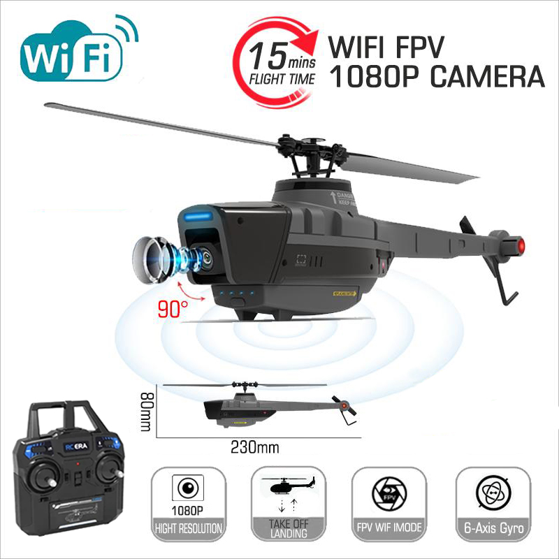 Drone Vs Rc Helicopter - C128 2.4G RC helikopter 4 baling-baling