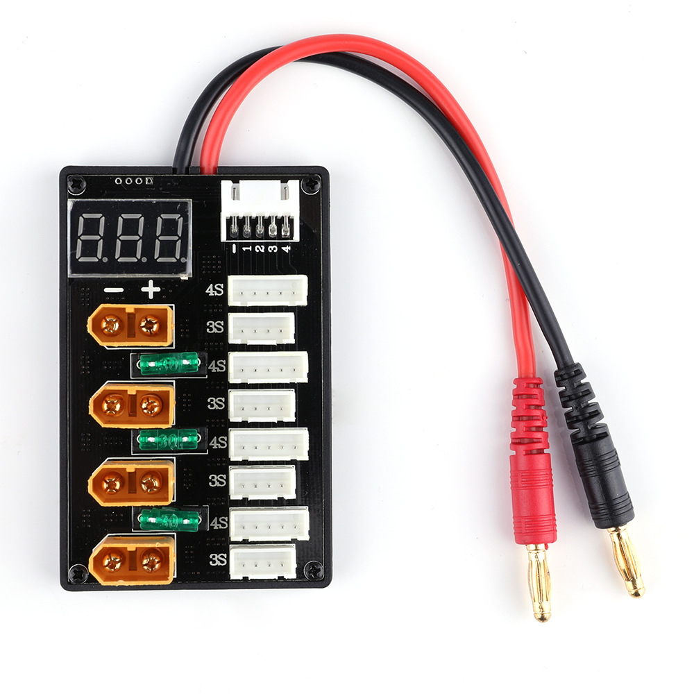 Lipo Parallel Charging Board - XT60 Plug 3S 4S Lipo Baterai