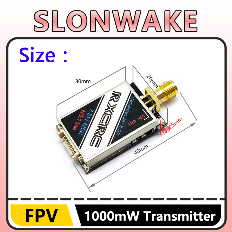 SLONWAKE 5.8G 48CH 1W VTX 100/ - Receiver Rc Drone ulasan dan harga