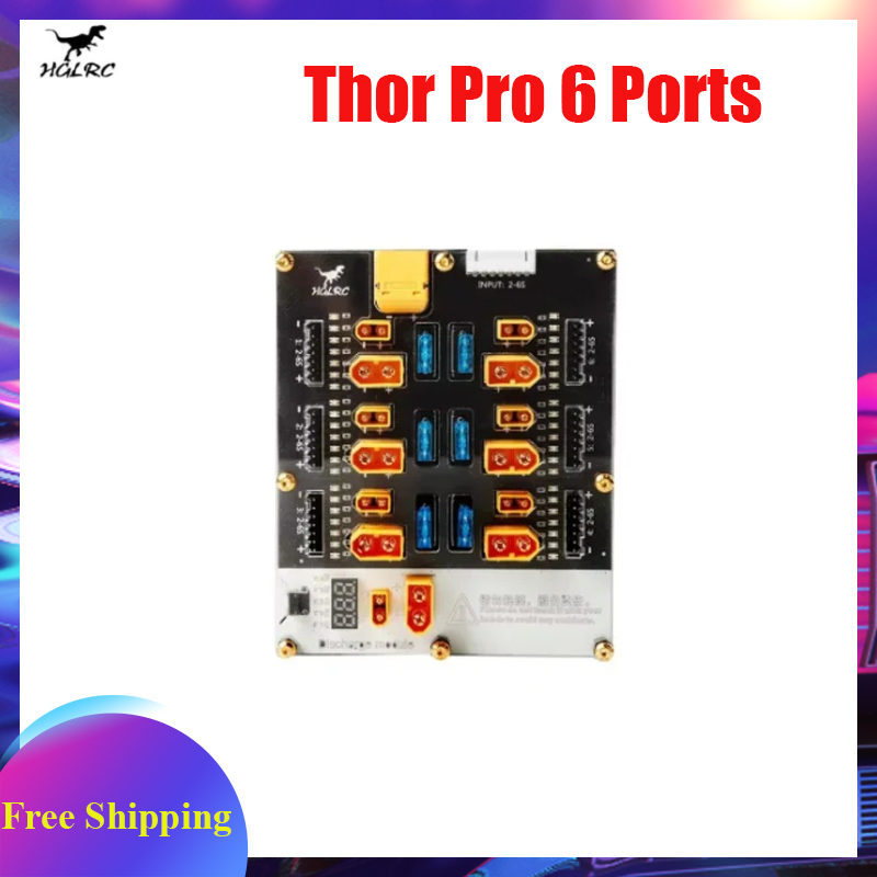 HGLRC Thor Pro 6 Port Papan Pe - Lipo Parallel Charging Board ulasan dan harga